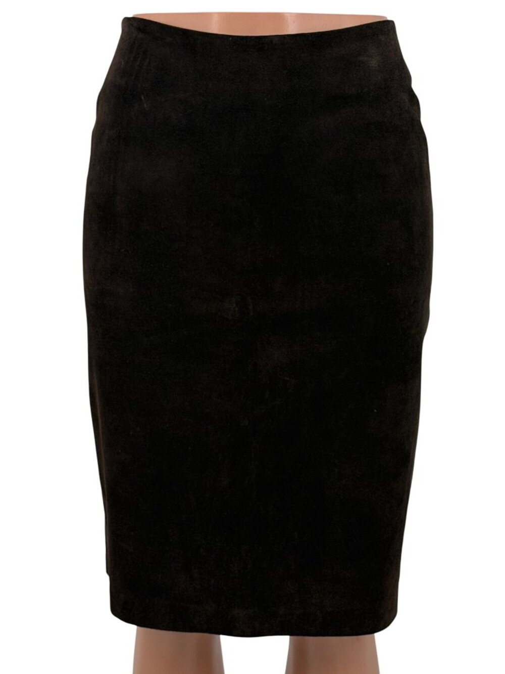 VTG 2003 GAP Blue Label Brown Suede Column Skirt 2| Dark Academia Boho 70s Retro - Picture 2 of 16